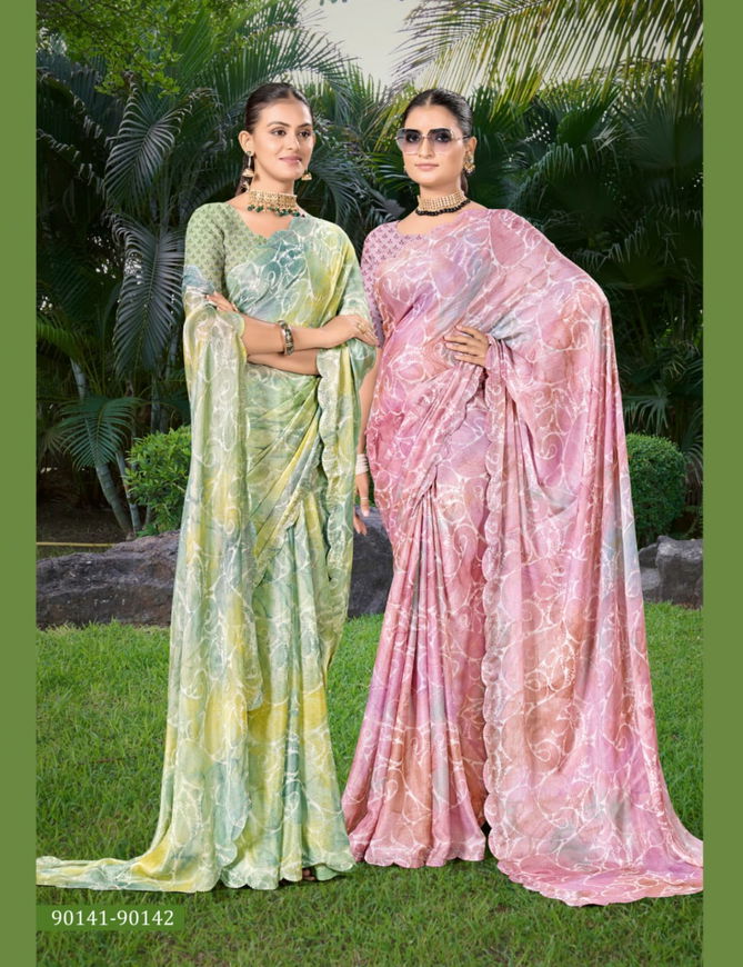 Gulmohar Vol 2 By Saumya Printed Chiffon Sarees Wholesale Shop In Surat